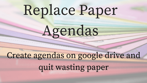 Stack of paper agendas